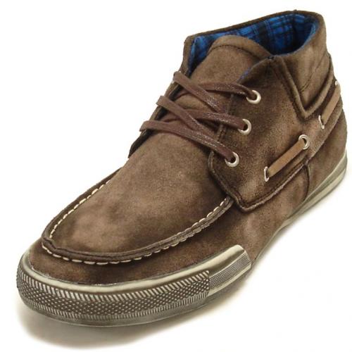 Fiesso Brown Genuine Leather Casual Sneakers FI2110